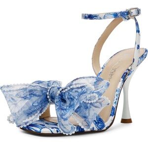 Betsey Johnson womens Fawn Blue Floral Wedding Women's Heels